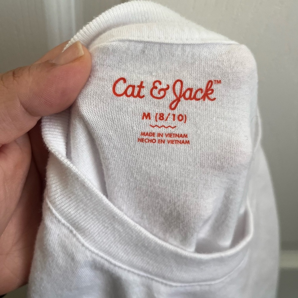 5 for $25! Cat & Jack White Long Sleeve Kids Tee - Picture 2 of 3